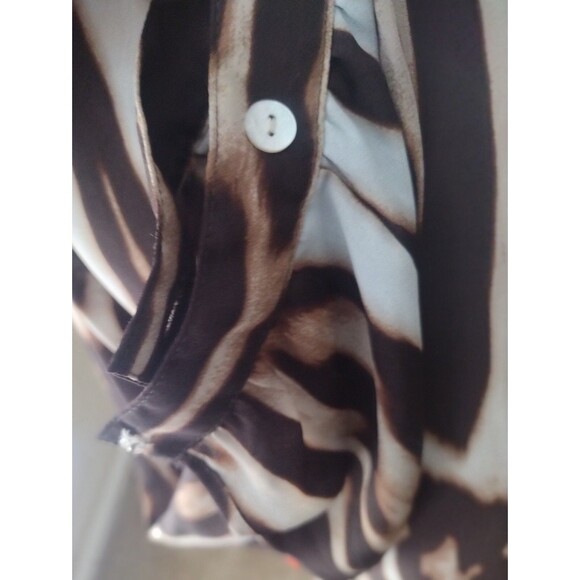 Chico’s Women  Brown  Long Sleeve Blouse  Size 3 - Picture 6 of 7